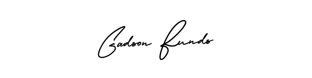Make a beautiful signature design for name Gadson Funds. With this signature (AmerikaSignatureDemo-Regular) style, you can create a handwritten signature for free. Gadson Funds signature style 3 images and pictures png