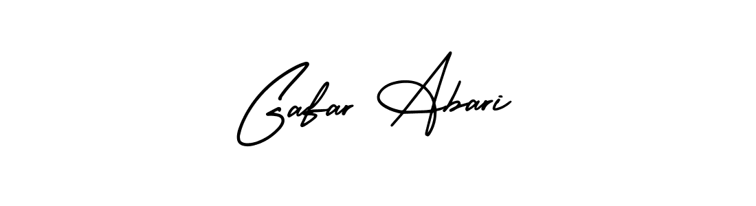 How to make Gafar Abari name signature. Use AmerikaSignatureDemo-Regular style for creating short signs online. This is the latest handwritten sign. Gafar Abari signature style 3 images and pictures png