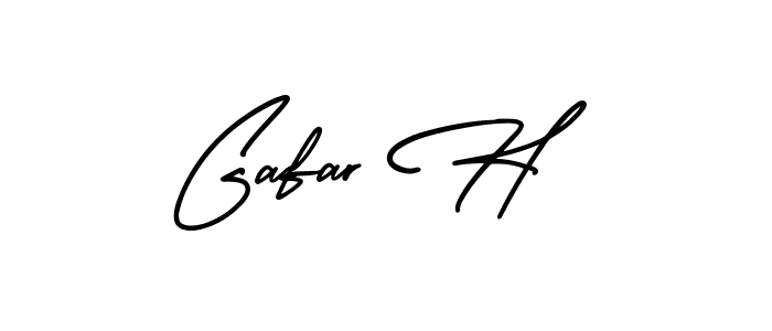 Create a beautiful signature design for name Gafar H. With this signature (AmerikaSignatureDemo-Regular) fonts, you can make a handwritten signature for free. Gafar H signature style 3 images and pictures png