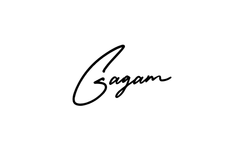 Gagam stylish signature style. Best Handwritten Sign (AmerikaSignatureDemo-Regular) for my name. Handwritten Signature Collection Ideas for my name Gagam. Gagam signature style 3 images and pictures png