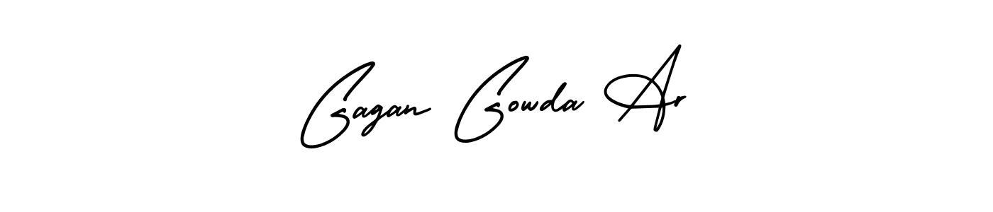 Design your own signature with our free online signature maker. With this signature software, you can create a handwritten (AmerikaSignatureDemo-Regular) signature for name Gagan Gowda Ar. Gagan Gowda Ar signature style 3 images and pictures png