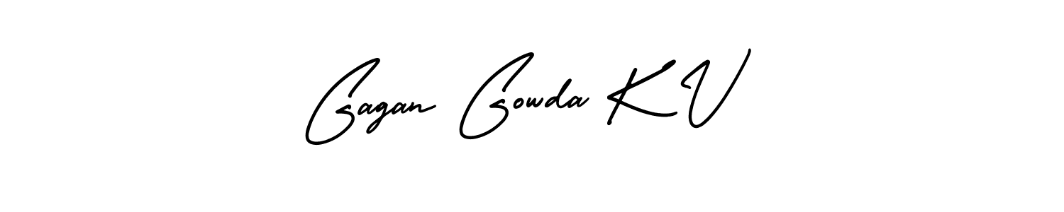 How to make Gagan Gowda K V signature? AmerikaSignatureDemo-Regular is a professional autograph style. Create handwritten signature for Gagan Gowda K V name. Gagan Gowda K V signature style 3 images and pictures png