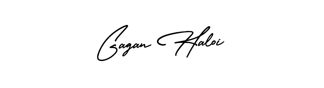 Create a beautiful signature design for name Gagan Haloi. With this signature (AmerikaSignatureDemo-Regular) fonts, you can make a handwritten signature for free. Gagan Haloi signature style 3 images and pictures png