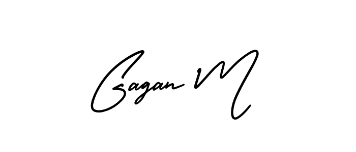 How to make Gagan M signature? AmerikaSignatureDemo-Regular is a professional autograph style. Create handwritten signature for Gagan M name. Gagan M signature style 3 images and pictures png