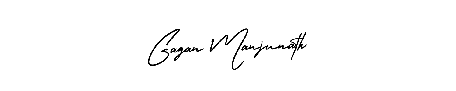 How to make Gagan Manjunath name signature. Use AmerikaSignatureDemo-Regular style for creating short signs online. This is the latest handwritten sign. Gagan Manjunath signature style 3 images and pictures png