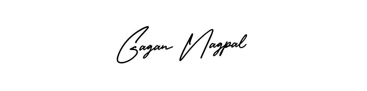 Make a beautiful signature design for name Gagan Nagpal. With this signature (AmerikaSignatureDemo-Regular) style, you can create a handwritten signature for free. Gagan Nagpal signature style 3 images and pictures png