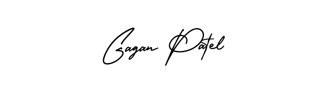 Gagan Patel stylish signature style. Best Handwritten Sign (AmerikaSignatureDemo-Regular) for my name. Handwritten Signature Collection Ideas for my name Gagan Patel. Gagan Patel signature style 3 images and pictures png