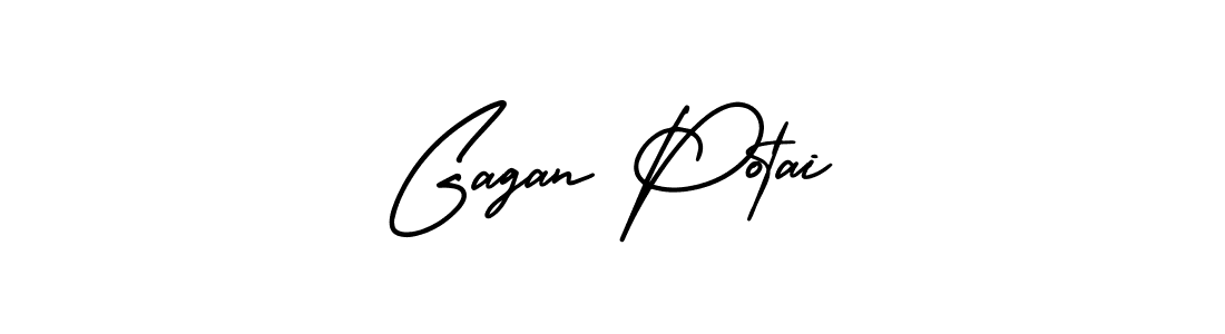 if you are searching for the best signature style for your name Gagan Potai. so please give up your signature search. here we have designed multiple signature styles  using AmerikaSignatureDemo-Regular. Gagan Potai signature style 3 images and pictures png