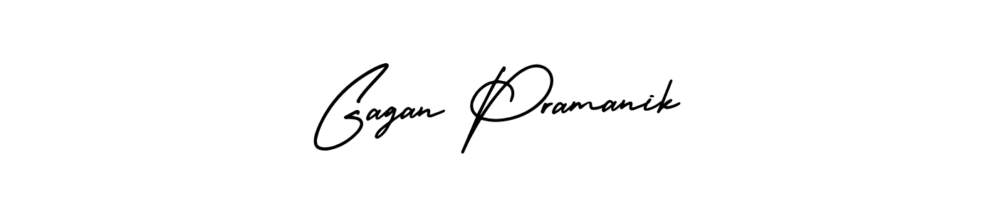 Design your own signature with our free online signature maker. With this signature software, you can create a handwritten (AmerikaSignatureDemo-Regular) signature for name Gagan Pramanik. Gagan Pramanik signature style 3 images and pictures png