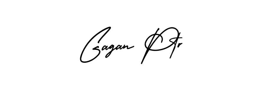 Gagan Ptr stylish signature style. Best Handwritten Sign (AmerikaSignatureDemo-Regular) for my name. Handwritten Signature Collection Ideas for my name Gagan Ptr. Gagan Ptr signature style 3 images and pictures png