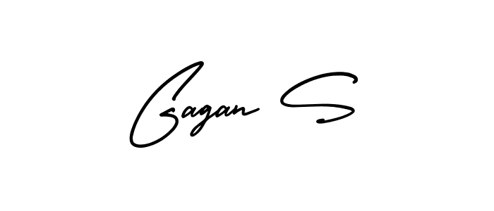 It looks lik you need a new signature style for name Gagan S. Design unique handwritten (AmerikaSignatureDemo-Regular) signature with our free signature maker in just a few clicks. Gagan S signature style 3 images and pictures png