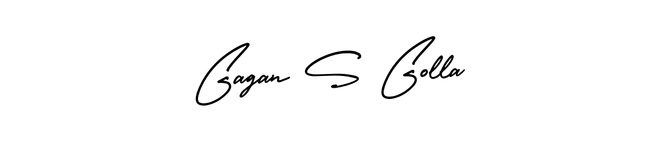 Make a beautiful signature design for name Gagan S Golla. With this signature (AmerikaSignatureDemo-Regular) style, you can create a handwritten signature for free. Gagan S Golla signature style 3 images and pictures png