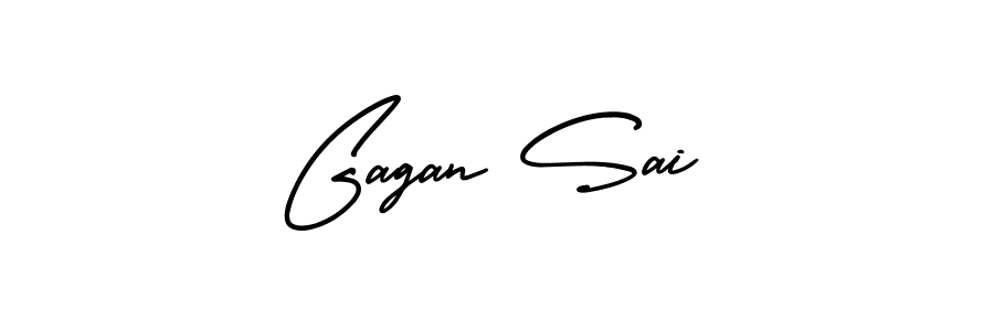 This is the best signature style for the Gagan Sai name. Also you like these signature font (AmerikaSignatureDemo-Regular). Mix name signature. Gagan Sai signature style 3 images and pictures png