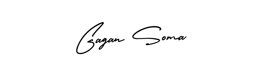 Use a signature maker to create a handwritten signature online. With this signature software, you can design (AmerikaSignatureDemo-Regular) your own signature for name Gagan Soma. Gagan Soma signature style 3 images and pictures png