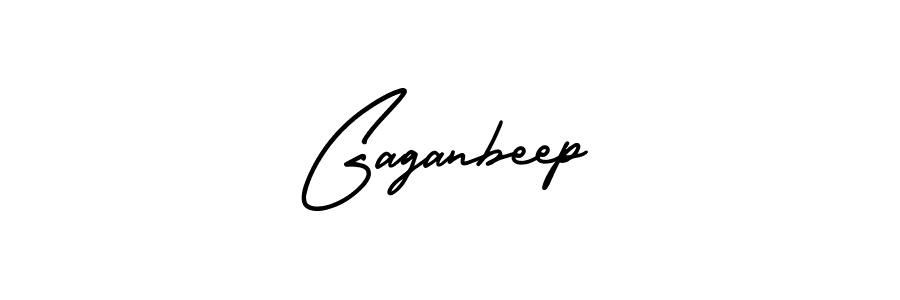 How to make Gaganbeep name signature. Use AmerikaSignatureDemo-Regular style for creating short signs online. This is the latest handwritten sign. Gaganbeep signature style 3 images and pictures png