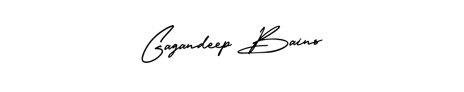 How to make Gagandeep Bains name signature. Use AmerikaSignatureDemo-Regular style for creating short signs online. This is the latest handwritten sign. Gagandeep Bains signature style 3 images and pictures png