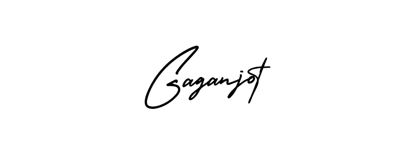 The best way (AmerikaSignatureDemo-Regular) to make a short signature is to pick only two or three words in your name. The name Gaganjot include a total of six letters. For converting this name. Gaganjot signature style 3 images and pictures png