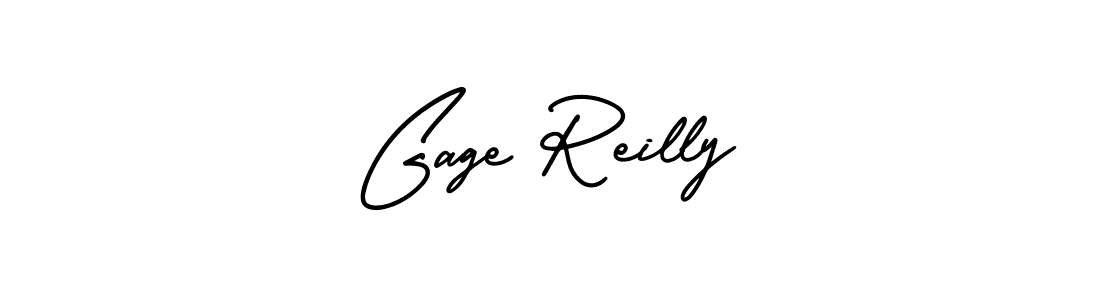 Gage Reilly stylish signature style. Best Handwritten Sign (AmerikaSignatureDemo-Regular) for my name. Handwritten Signature Collection Ideas for my name Gage Reilly. Gage Reilly signature style 3 images and pictures png