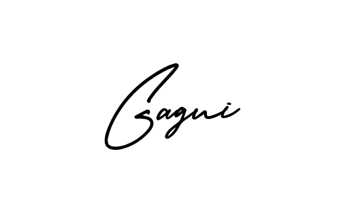 Gagui stylish signature style. Best Handwritten Sign (AmerikaSignatureDemo-Regular) for my name. Handwritten Signature Collection Ideas for my name Gagui. Gagui signature style 3 images and pictures png