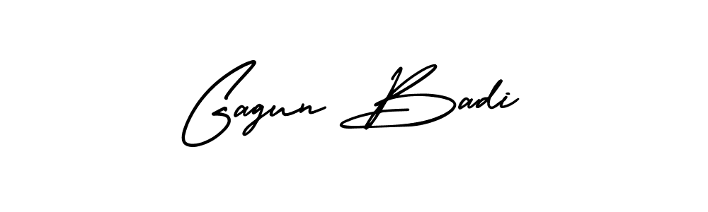 Also You can easily find your signature by using the search form. We will create Gagun Badi name handwritten signature images for you free of cost using AmerikaSignatureDemo-Regular sign style. Gagun Badi signature style 3 images and pictures png