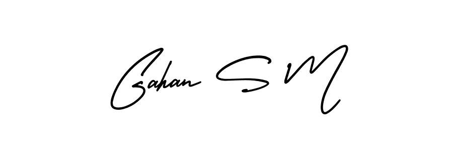 Also You can easily find your signature by using the search form. We will create Gahan S M name handwritten signature images for you free of cost using AmerikaSignatureDemo-Regular sign style. Gahan S M signature style 3 images and pictures png