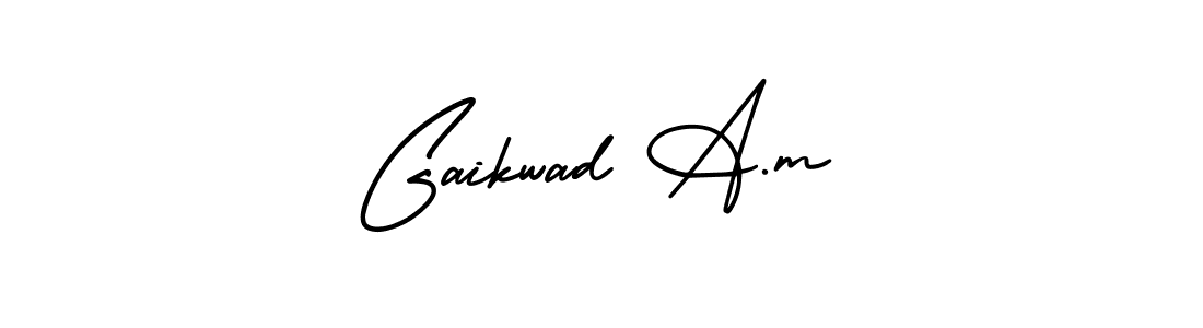 Make a beautiful signature design for name Gaikwad A.m. Use this online signature maker to create a handwritten signature for free. Gaikwad A.m signature style 3 images and pictures png