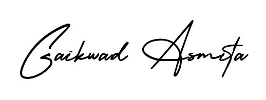 Also You can easily find your signature by using the search form. We will create Gaikwad Asmita name handwritten signature images for you free of cost using AmerikaSignatureDemo-Regular sign style. Gaikwad Asmita signature style 3 images and pictures png