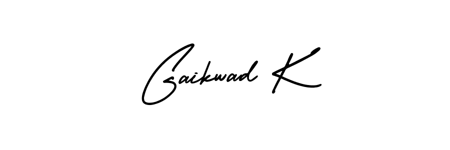 Design your own signature with our free online signature maker. With this signature software, you can create a handwritten (AmerikaSignatureDemo-Regular) signature for name Gaikwad K. Gaikwad K signature style 3 images and pictures png