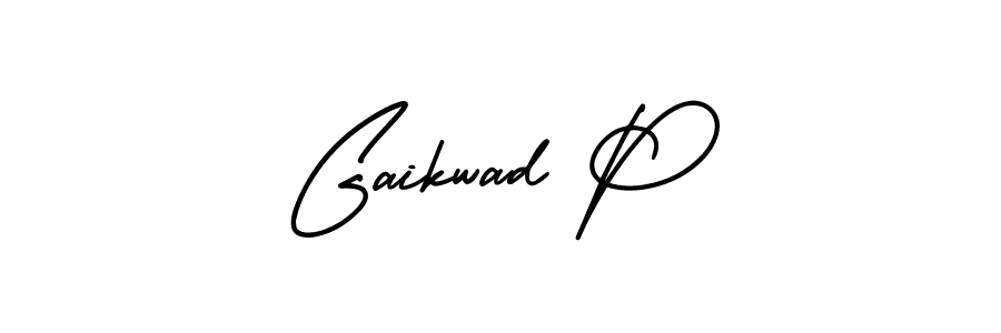 How to make Gaikwad P name signature. Use AmerikaSignatureDemo-Regular style for creating short signs online. This is the latest handwritten sign. Gaikwad P signature style 3 images and pictures png