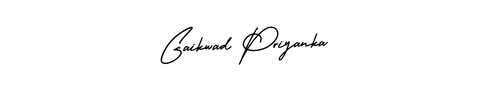 AmerikaSignatureDemo-Regular is a professional signature style that is perfect for those who want to add a touch of class to their signature. It is also a great choice for those who want to make their signature more unique. Get Gaikwad Priyanka name to fancy signature for free. Gaikwad Priyanka signature style 3 images and pictures png