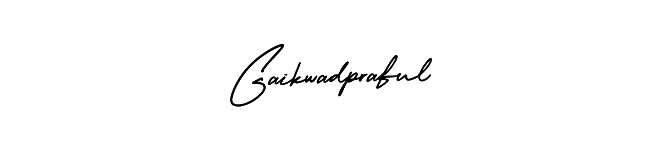 Gaikwadpraful stylish signature style. Best Handwritten Sign (AmerikaSignatureDemo-Regular) for my name. Handwritten Signature Collection Ideas for my name Gaikwadpraful. Gaikwadpraful signature style 3 images and pictures png