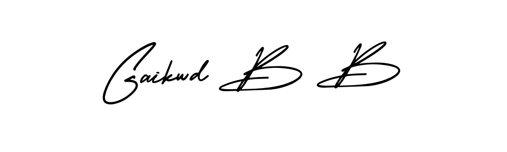 Use a signature maker to create a handwritten signature online. With this signature software, you can design (AmerikaSignatureDemo-Regular) your own signature for name Gaikwd B B. Gaikwd B B signature style 3 images and pictures png