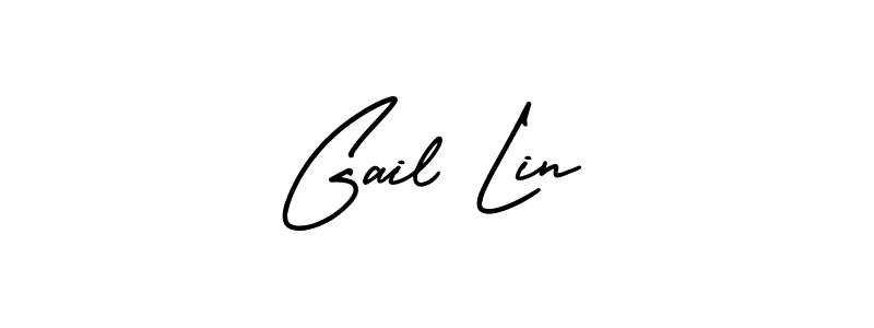 AmerikaSignatureDemo-Regular is a professional signature style that is perfect for those who want to add a touch of class to their signature. It is also a great choice for those who want to make their signature more unique. Get Gail Lin name to fancy signature for free. Gail Lin signature style 3 images and pictures png