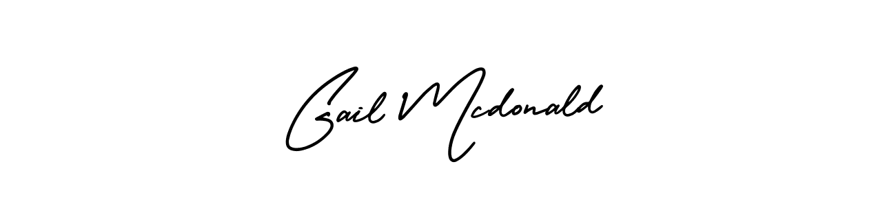 The best way (AmerikaSignatureDemo-Regular) to make a short signature is to pick only two or three words in your name. The name Gail Mcdonald include a total of six letters. For converting this name. Gail Mcdonald signature style 3 images and pictures png