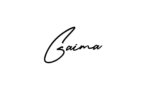 How to make Gaima signature? AmerikaSignatureDemo-Regular is a professional autograph style. Create handwritten signature for Gaima name. Gaima signature style 3 images and pictures png