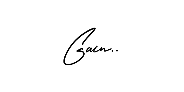 Use a signature maker to create a handwritten signature online. With this signature software, you can design (AmerikaSignatureDemo-Regular) your own signature for name Gain... Gain.. signature style 3 images and pictures png