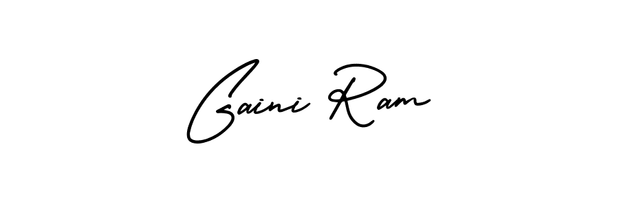 Make a short Gaini Ram signature style. Manage your documents anywhere anytime using AmerikaSignatureDemo-Regular. Create and add eSignatures, submit forms, share and send files easily. Gaini Ram signature style 3 images and pictures png