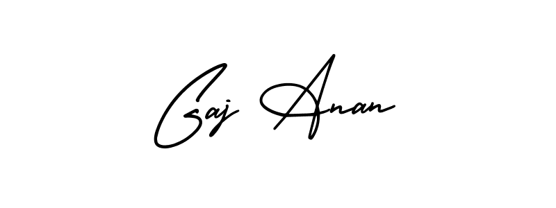 Design your own signature with our free online signature maker. With this signature software, you can create a handwritten (AmerikaSignatureDemo-Regular) signature for name Gaj Anan. Gaj Anan signature style 3 images and pictures png