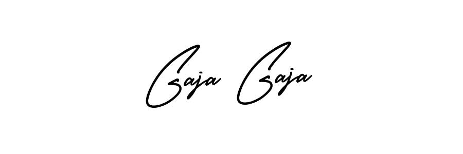 How to Draw Gaja Gaja signature style? AmerikaSignatureDemo-Regular is a latest design signature styles for name Gaja Gaja. Gaja Gaja signature style 3 images and pictures png