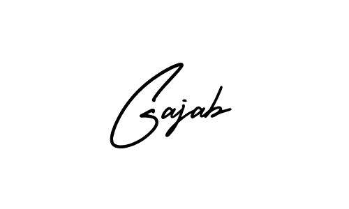 How to make Gajab signature? AmerikaSignatureDemo-Regular is a professional autograph style. Create handwritten signature for Gajab name. Gajab signature style 3 images and pictures png