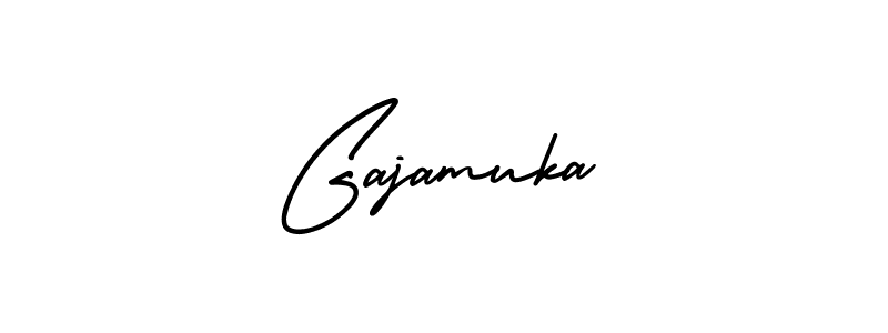 Gajamuka stylish signature style. Best Handwritten Sign (AmerikaSignatureDemo-Regular) for my name. Handwritten Signature Collection Ideas for my name Gajamuka. Gajamuka signature style 3 images and pictures png