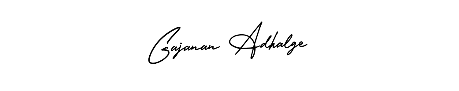 You should practise on your own different ways (AmerikaSignatureDemo-Regular) to write your name (Gajanan Adhalge) in signature. don't let someone else do it for you. Gajanan Adhalge signature style 3 images and pictures png