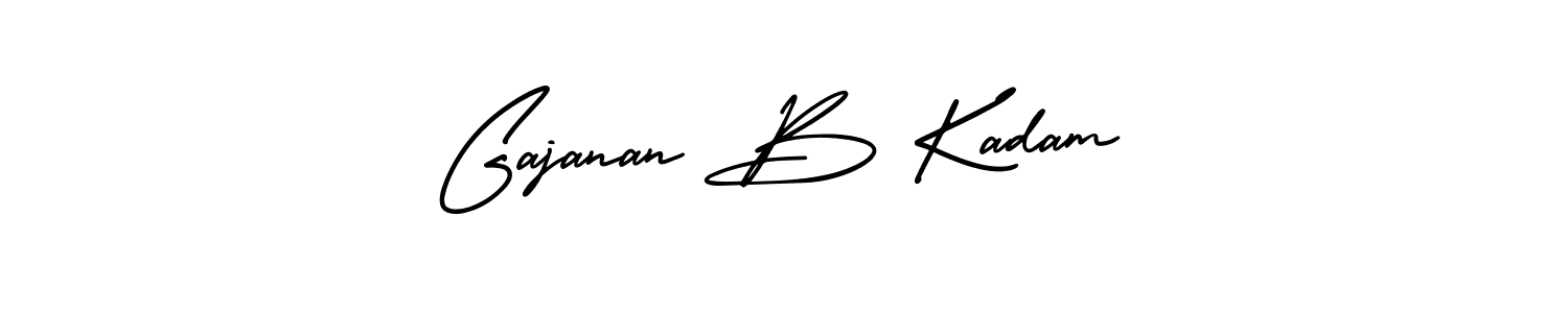 How to make Gajanan B Kadam name signature. Use AmerikaSignatureDemo-Regular style for creating short signs online. This is the latest handwritten sign. Gajanan B Kadam signature style 3 images and pictures png