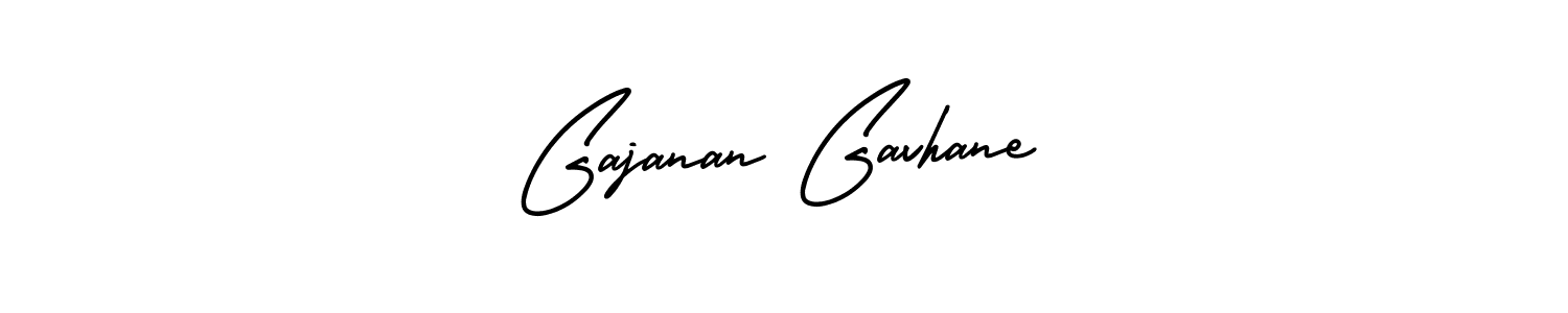 How to make Gajanan Gavhane name signature. Use AmerikaSignatureDemo-Regular style for creating short signs online. This is the latest handwritten sign. Gajanan Gavhane signature style 3 images and pictures png