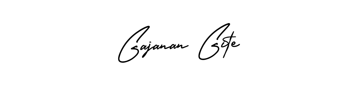 Create a beautiful signature design for name Gajanan Gite. With this signature (AmerikaSignatureDemo-Regular) fonts, you can make a handwritten signature for free. Gajanan Gite signature style 3 images and pictures png