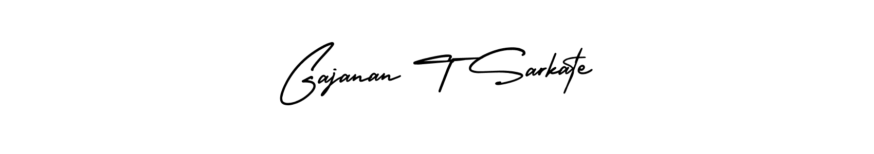 Make a beautiful signature design for name Gajanan T Sarkate. With this signature (AmerikaSignatureDemo-Regular) style, you can create a handwritten signature for free. Gajanan T Sarkate signature style 3 images and pictures png