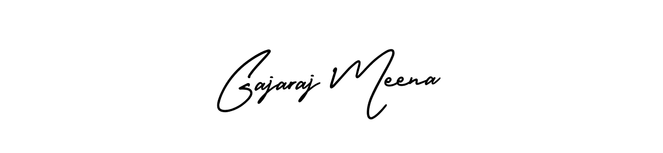 How to make Gajaraj Meena name signature. Use AmerikaSignatureDemo-Regular style for creating short signs online. This is the latest handwritten sign. Gajaraj Meena signature style 3 images and pictures png
