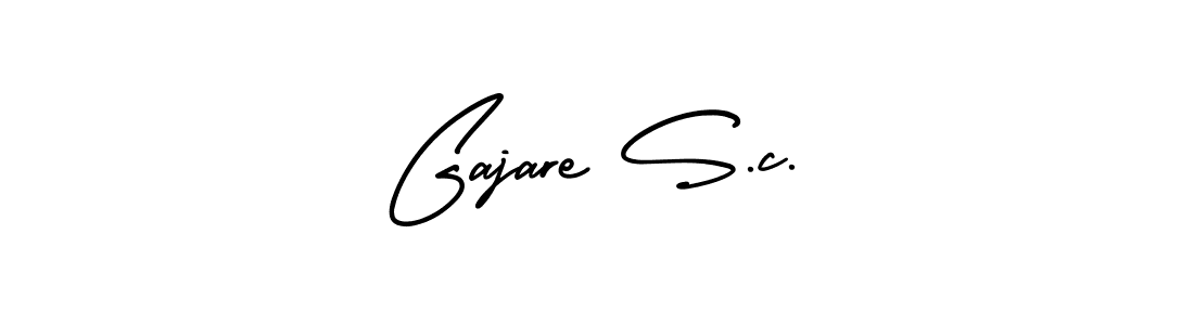 You should practise on your own different ways (AmerikaSignatureDemo-Regular) to write your name (Gajare S.c.) in signature. don't let someone else do it for you. Gajare S.c. signature style 3 images and pictures png