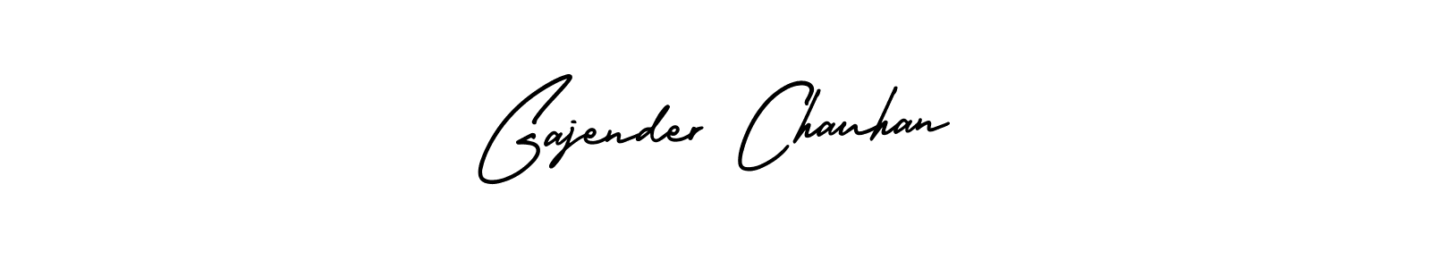Create a beautiful signature design for name Gajender Chauhan. With this signature (AmerikaSignatureDemo-Regular) fonts, you can make a handwritten signature for free. Gajender Chauhan signature style 3 images and pictures png