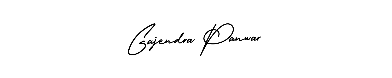 This is the best signature style for the Gajendra Panwar name. Also you like these signature font (AmerikaSignatureDemo-Regular). Mix name signature. Gajendra Panwar signature style 3 images and pictures png